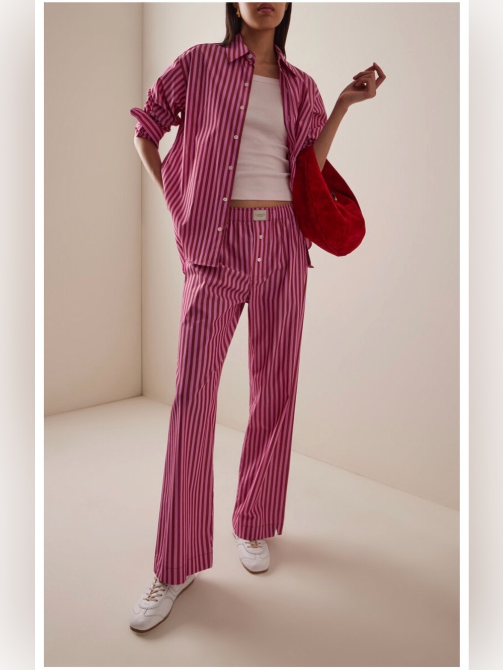 Comme Si - La Boxer Alta Striped Cotton-Poplin Pants